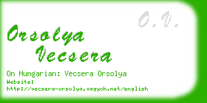 orsolya vecsera business card